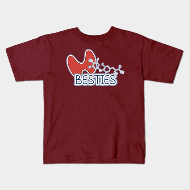 Thyroid Levothyroxine Besties Kids T-Shirt by AMHKorni